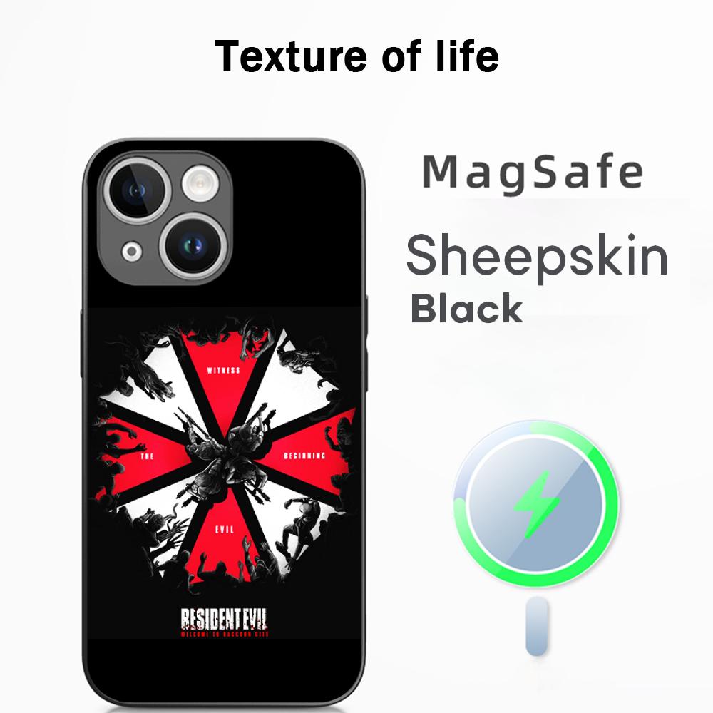 Ada wong X Leon hot game poster Phone Case For iPhone 17 16 15 14 13 12 Plus Pro Max  High-end Luxury Magsafe Sheepskin