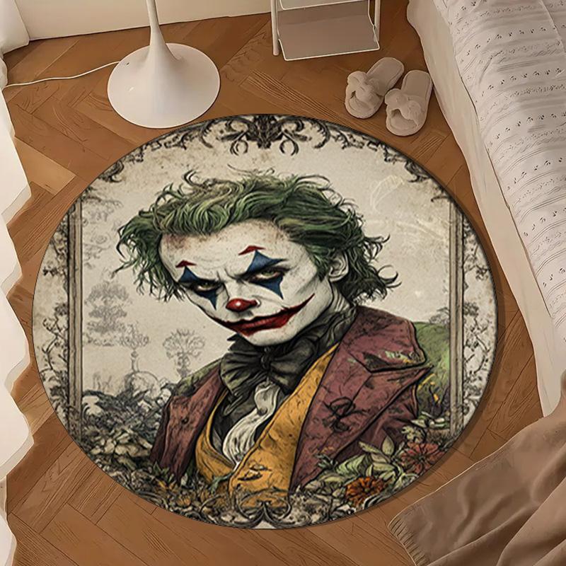 Jo-ker Floral Portrait Round Rug for Livingroom,Bedroom, Palyroom, Chair Rug, Area rug, Circle Carpet, Large Size Fan Christmas gift