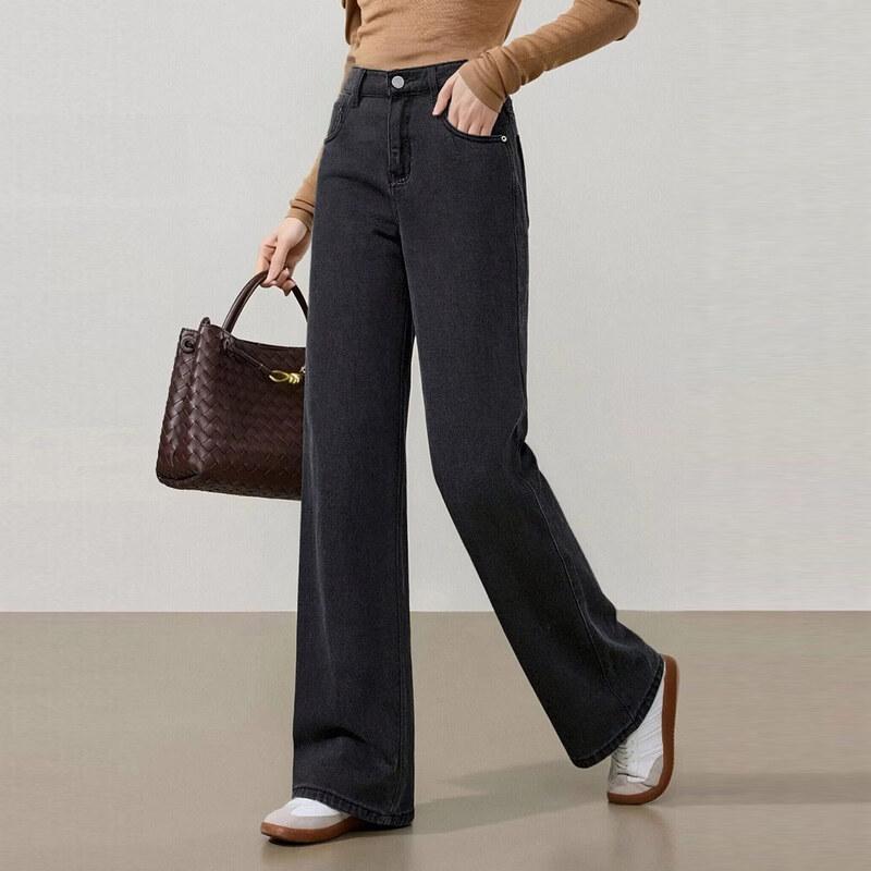 

Women s High-Waist Wide-Leg Lyocell Cotton Denim Jeans M