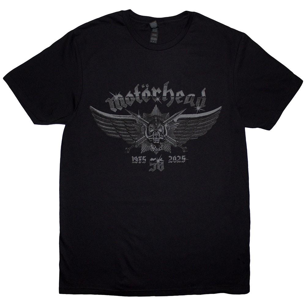 Унисекс футболка Motorhead: Значок «50 лет» (черный) (большой) S