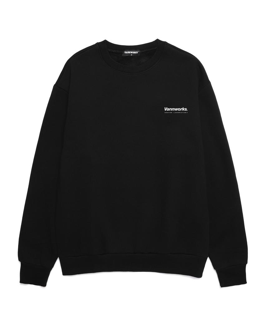VANNWORKS New Minimalism Logo Oversized Sweatshirt (Vncts101) Black