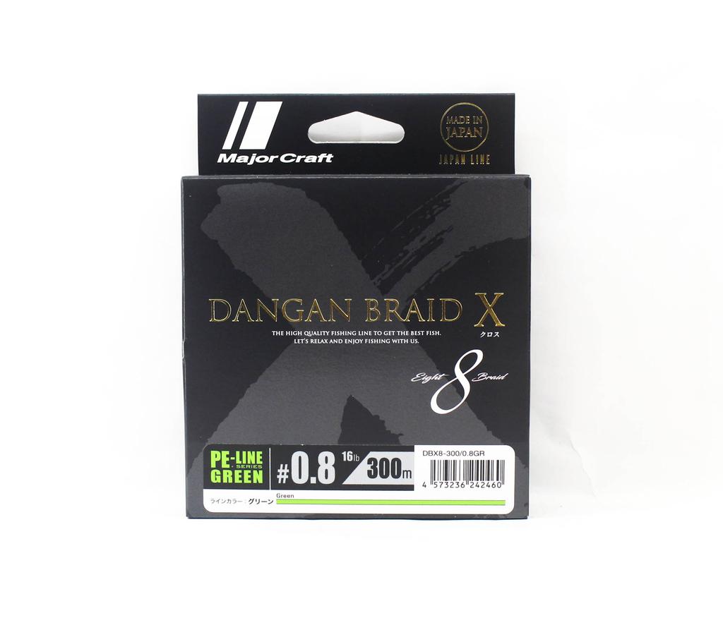 Major Craft Dangan Braid X Line X8 300m P.E 0.8 Grün DBX8-300/0.8GR (2460)