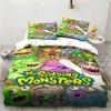 3D Print My Game Singing Monsters Printed Bed Set Duvet Cover Pillowcase Bedding Set Bed Linen Sheet Quilt Cover Queen King Size