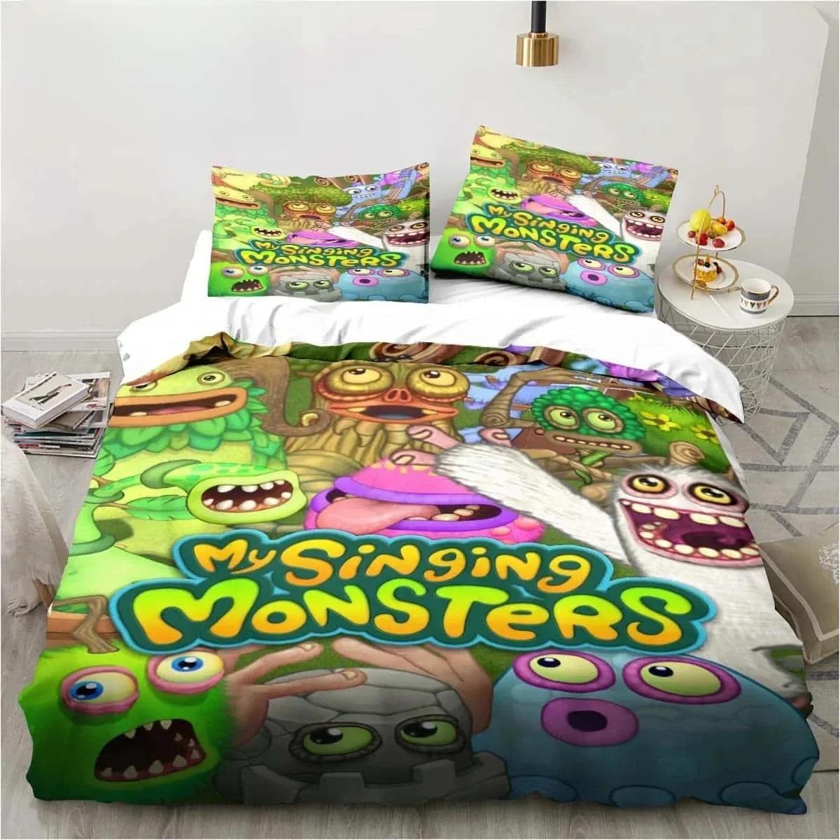 

Comforter 3D Print My Game Singing Monsters Bedding Set Printed With Soft Single Double Queen Super King Size Comforter (quilt)-EU Single(135*200cm)3pcs