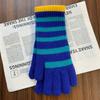 1 Pair Touchable Screen Striped Knitted Gloves Winter Women's Gloves  Autumn Winter Season