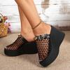 Women Comfortable Sandals Casual Rome Anti-slip Retro Shoes Women Thick Bottom Open Toe Sandals Beach Summer Zapatos De Mujer