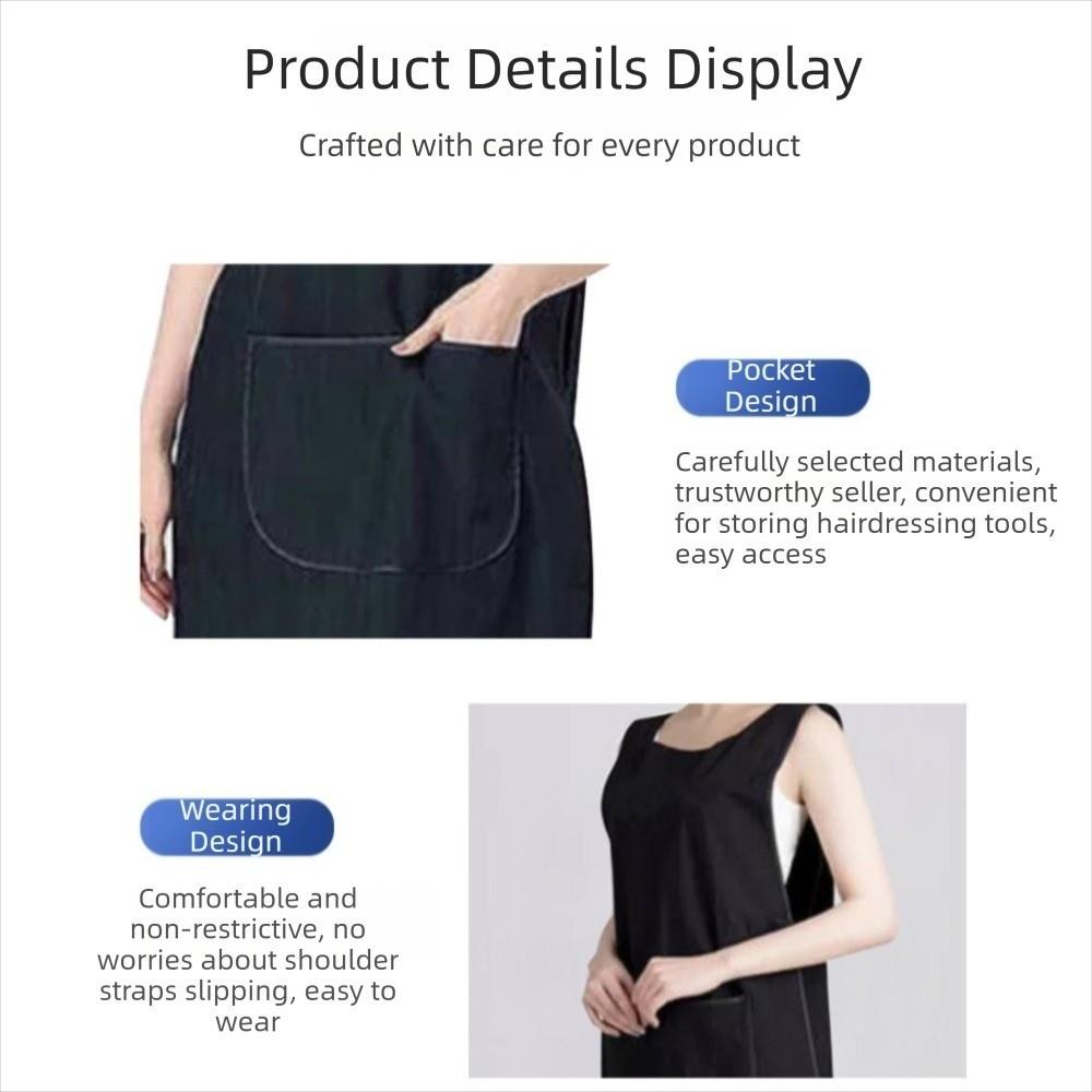 Black Hairdressing Cloak Apron Waterproof Barber Hair Uniform Haircuts Cloth Wrap  Nail Salon
