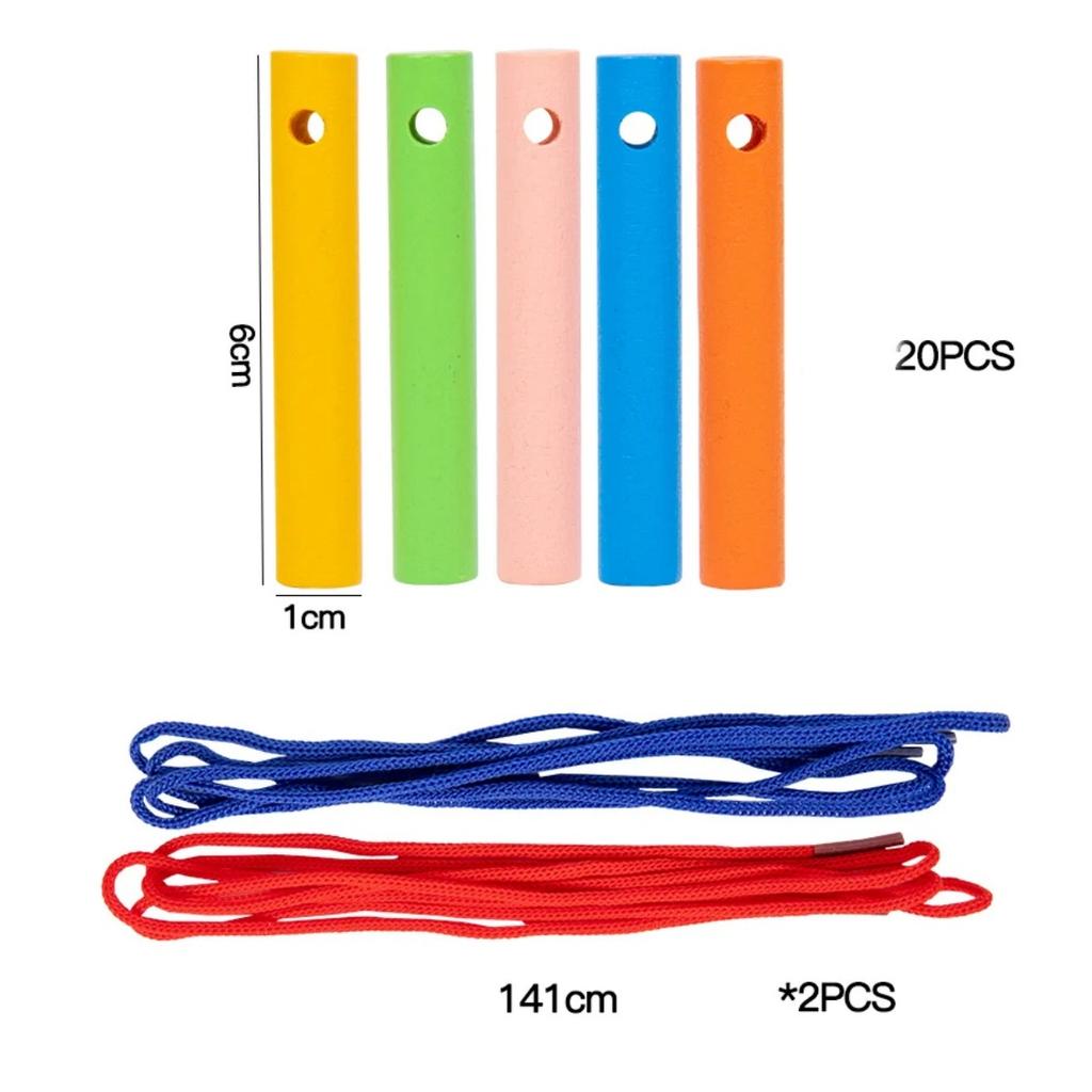 Montessori Educational Rope Play Early Educational Threading Parent-Child Toys Exercise Hands and Feet Flexibility Toys Gifts
