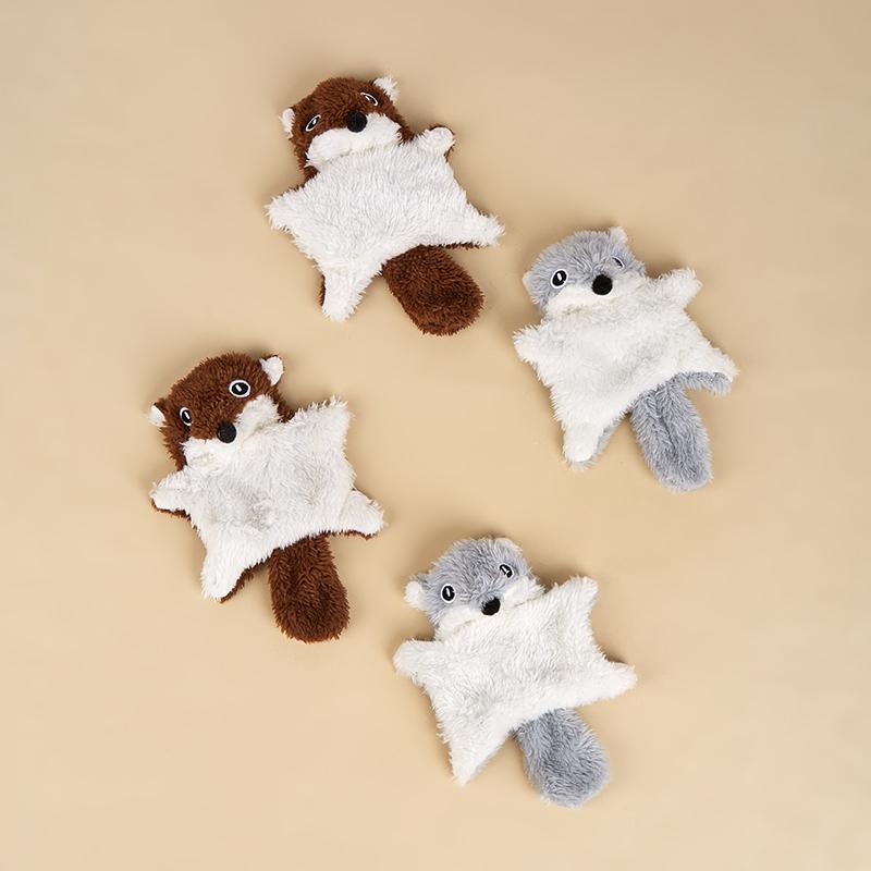 Interactive Cat Toys Cat Kicking Plush Toys for All Breeds Creative Flying Squirrel Kitten Sound Toy for Home Pet Room Living