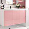 PVC Pearl Film Waterproof Wallpaper Room DIY Self-adhesive Pink/Black Wardrobe Kitchen High Gloss Paste Furniture Wall Stickers