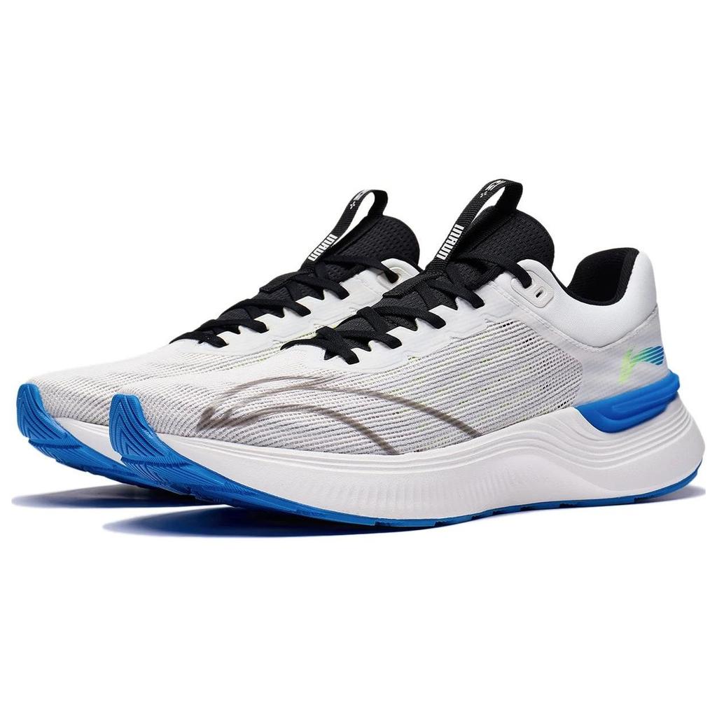 Li-Ning Light And Shadow Element Body Measurement Anti-Slip Wear-Resistant Breathable Low-Top Running Shoes Men Sneakers White Black Blue ARHS041-6