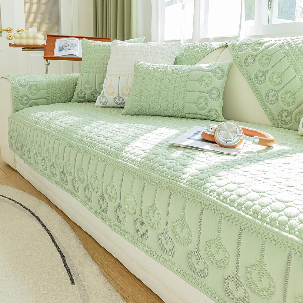 Four Seasons Sofa Cushion Embroidered Non-Slip Simple Modern Nordic Fabric Craft General Cushion Sofa Cover Cover Cloth
