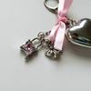 Chic Heart Keyring Unique Decoration Bowknot Keychain Ornament Phone Accessory