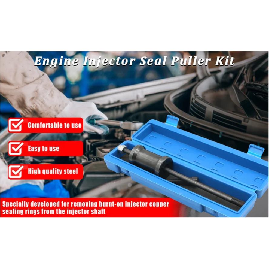 Diesel Injector Seal Puller Removal Tool For BMW Mercedes PSA Removal of Injoctor Sealing Rings with Slide Hammer 5 -15 mm