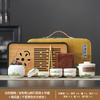 Outdoor travel tea set portable storage bag household one pot four cups ceramic express cup bubble teapot custom printing