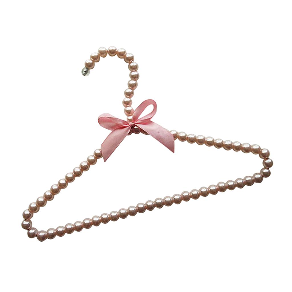 High Quality Beaded Coat Suit Jacket Hanger with Sturdy Non- Shoulder And , Pink