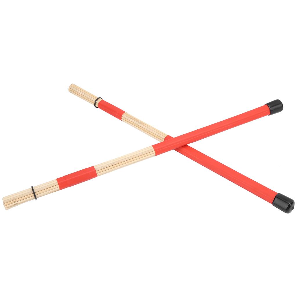 1 Paar Schlagzeug-Besenstöcke gebündelte Dübel Schlagzeugstöcke Performance Percussion Zubehör(rot )