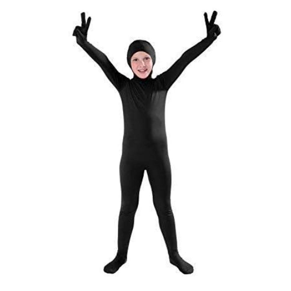 Halloween Cosplay Solid Color Full Body Open Face Zentai Bodysuit