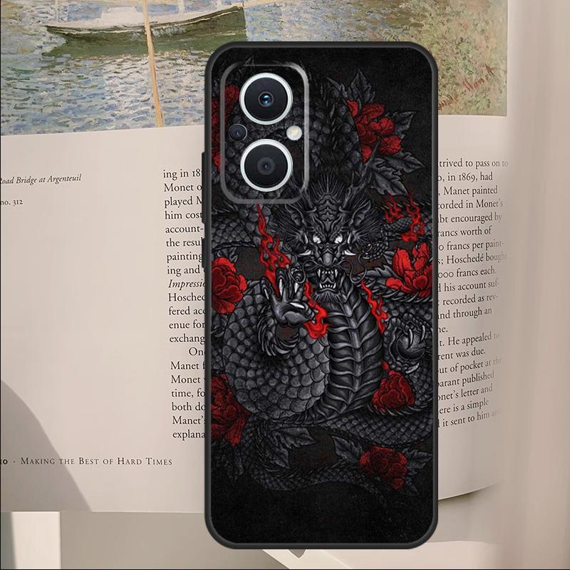

Japanese Dragon Cover For OPPO Reno 11F 12F 13F 14F 10 11 12 13 14 Pro 7 8 Lite OPPO Find X6 X8 X9 Pro Case OPPO Reno7 Lite