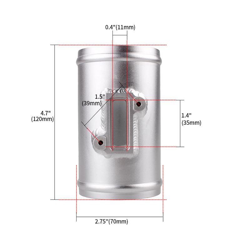 RASTP-Neu 63/70/76mm Luftmassenmesser Halter Ansaugrohr Basis Für VW Nissan Honda Civic Ford MAF Luftansaugrohr Adapter MAF006