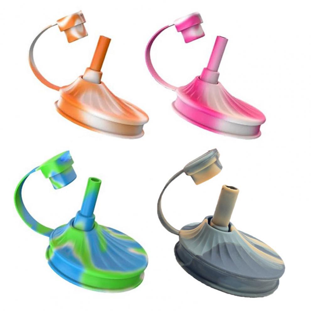 

Silicone Straw Cap for Beverages Lid with Telescopic Straw Reusable Silicone Soda Lids with Telescopic for Coke for Standard