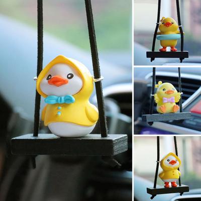 Gelbe Ente Auto-Anhänger, Kunstharz, umweltfreundlich, lustig, sicher, liebevoller Auto-Anhänger, Innendekoration