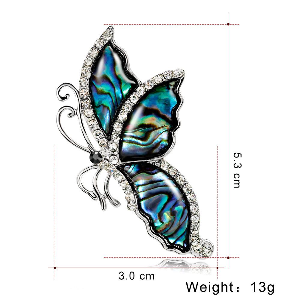 Abalone Shell Butterfly With Alloy Material For Ladies Wedding Formal Dress Accessories