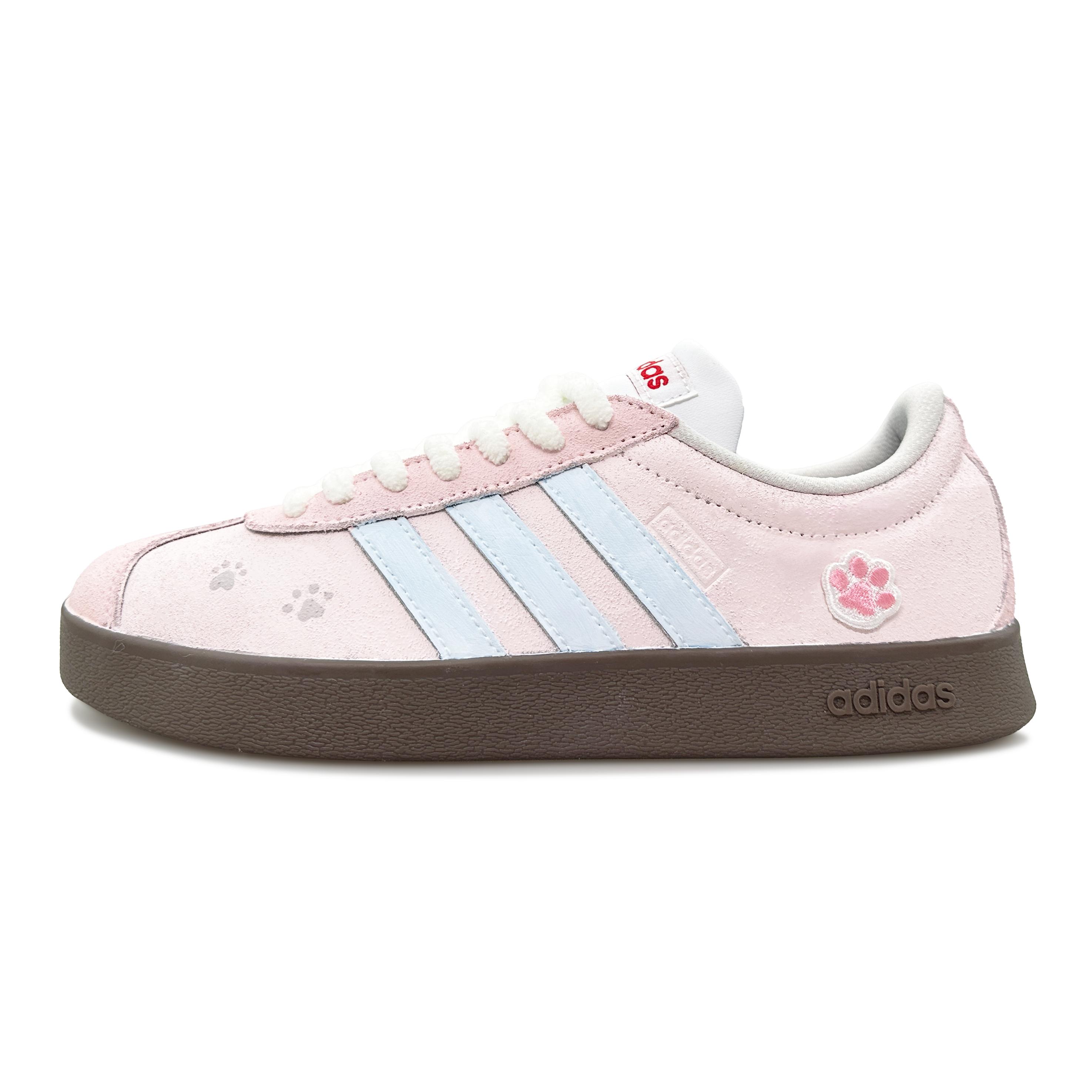 

Adidas Neo Anti-Slip Wear-Resistant Low-Top Skateboard Shoes Unisex Pink Blue HQ1802(Team79-) 40⅔