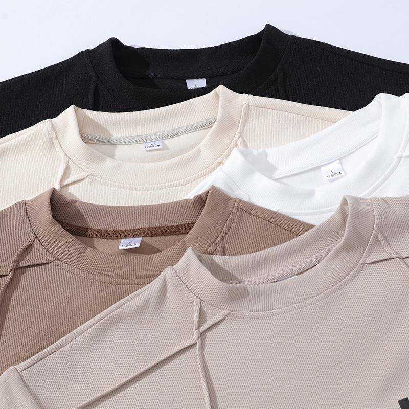 Japanese Spring and Autumn New Men's Sweatshirt Casual and Versatile Youth Long Sleeve T-shirt Round Neck Men's Sweatshirt