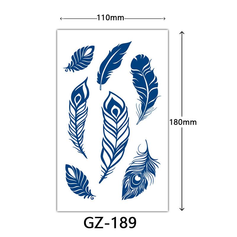 Herbal Semi-Permanent Tattoo Sticker, Animal English Totem Tattoo Sticker, Sweat-Proof Waterproof Tattoo