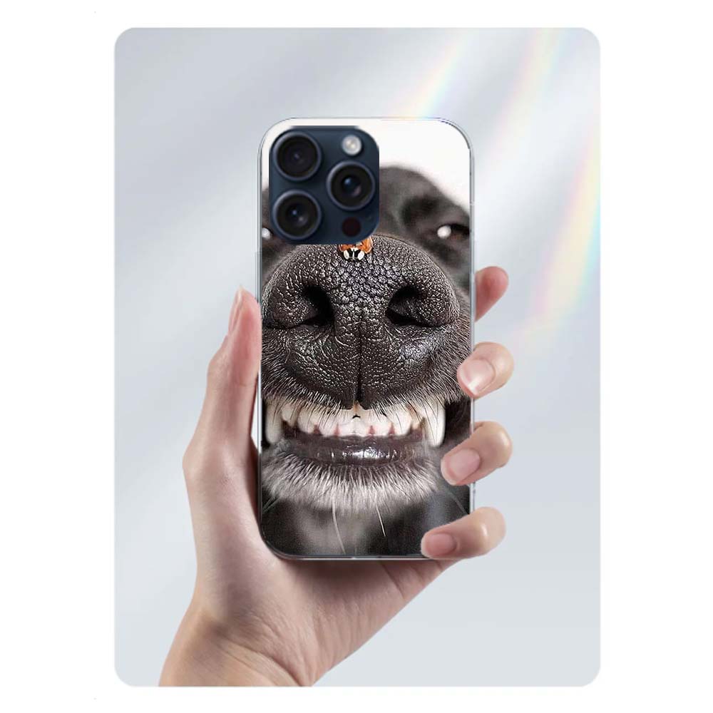 Show You Its Cute Dog Nose Clear Phone Case For Iphone 17 Air 16 Pro Max 15 Pro 14 Plus 17E 16E 11 13 12 Mini Cover Cases Fundas