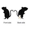 8Pcs/Set Halloween Ornament Realistic Design 3D Cats Mouse Statue Desktop Ornament Horror Decoration