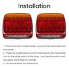 Trailer Rear Light Signal Warning Brake Light for Caravans Campers Lorry Caravan RV  2pcs Wireless Magnetic LED Truck Tail Light