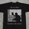 Ik denk dus ik ben niet, Grappig Katten shirt, Grunge T-shirt, Vintage