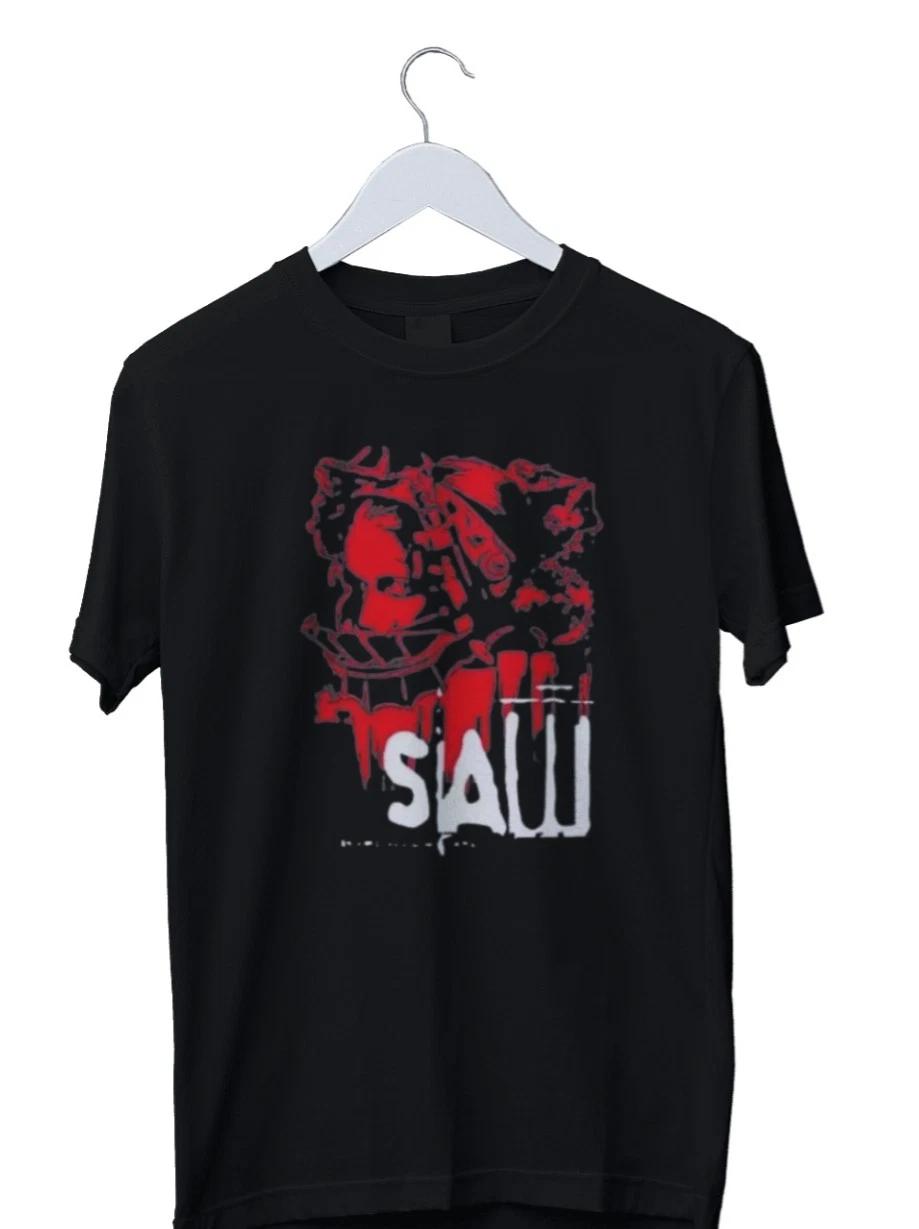 Unisex Adult Casual Movie Movie Saw Horror Head Torture Graphic Pri... XXXL