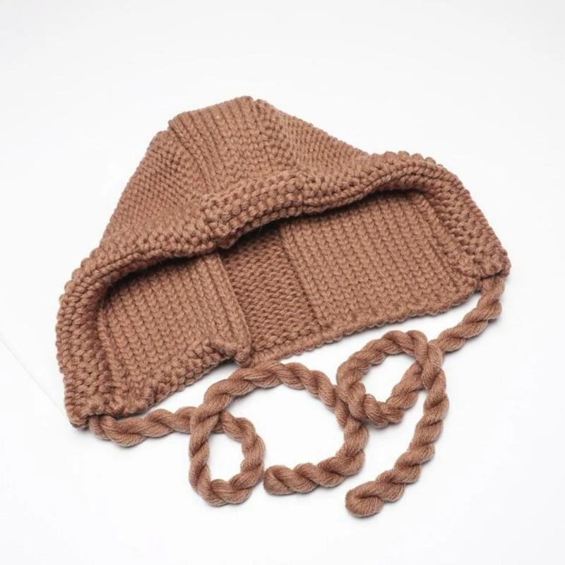 

Новая шапка рыбака в радужную полоску, связанная вручную, весенняя шерстяная шапка для девочек с защитой от солнца и универсальная шляпа 57-59cm