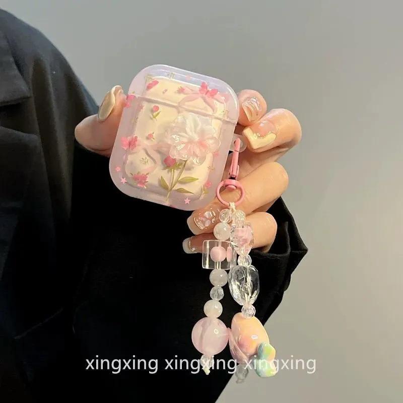 Korean Style 3D Flower Case Compatible with AirPods 1/1 Pro1 Wireless Bluetooth 1/1 Generation Earphone Case