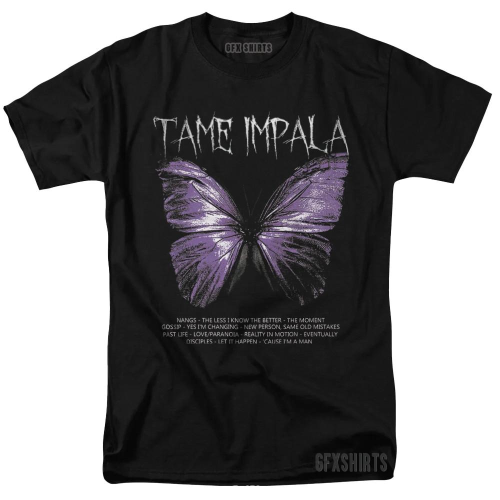 Футболка Tame Impala, Мерч с концерта тура, Футболка с графическим принтом-плакатом, Унисекс S