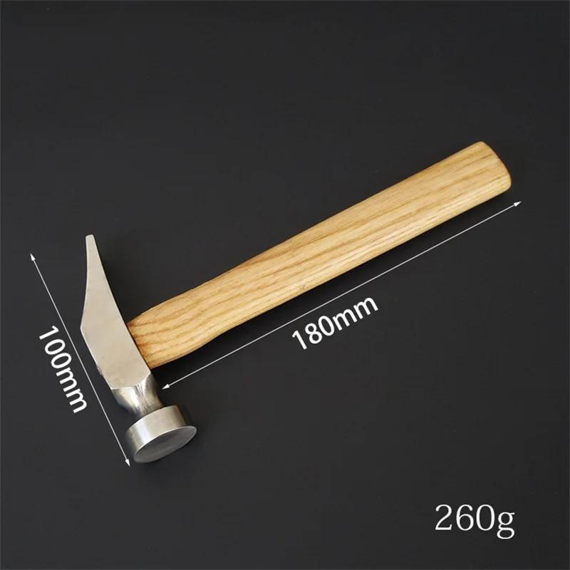 Leather Upper Handmade Hammer With Wooden Handle For Tapping Over Hand Stitches Lacing Remmending Shoe Lightweight Making Tool