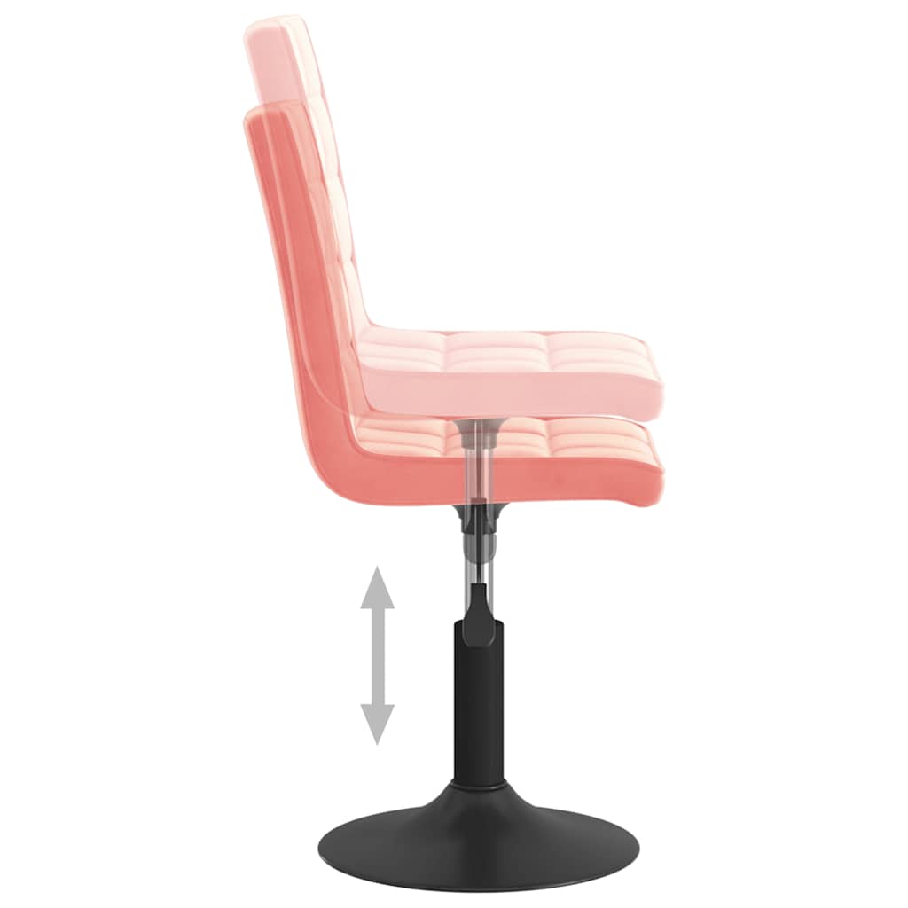 Dining Chairs 2 Pcs Swivel Pink Velvet