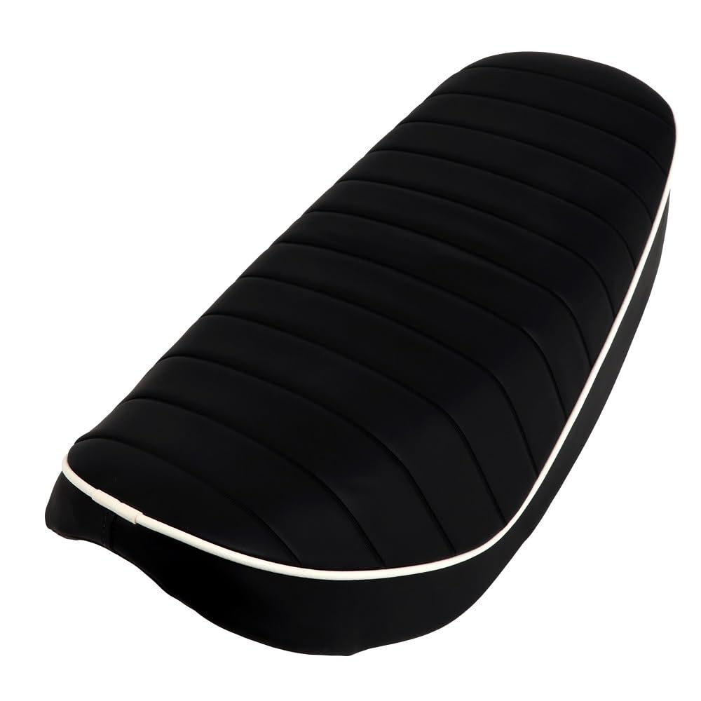 

Dax 125 Type 1 Classic Seat Covers in Easy Black Tuck Roll Seat with White (JB04) [Made Japan] [3D Cut, Replacement] [Specifications Piping]