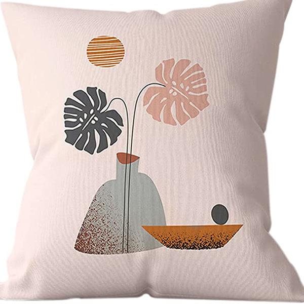 Abstract Pillowcase Sunset Sunrise Line Modern Art Minimalist Living Room Sofa Bay Window Pillow Geometry