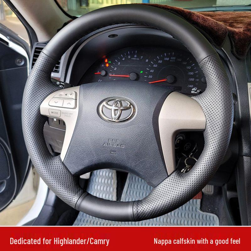 

Highlander/Camry Hand-stitched Napa Carbon Fiber & Peach Wood Steering Wheel Cover See Details