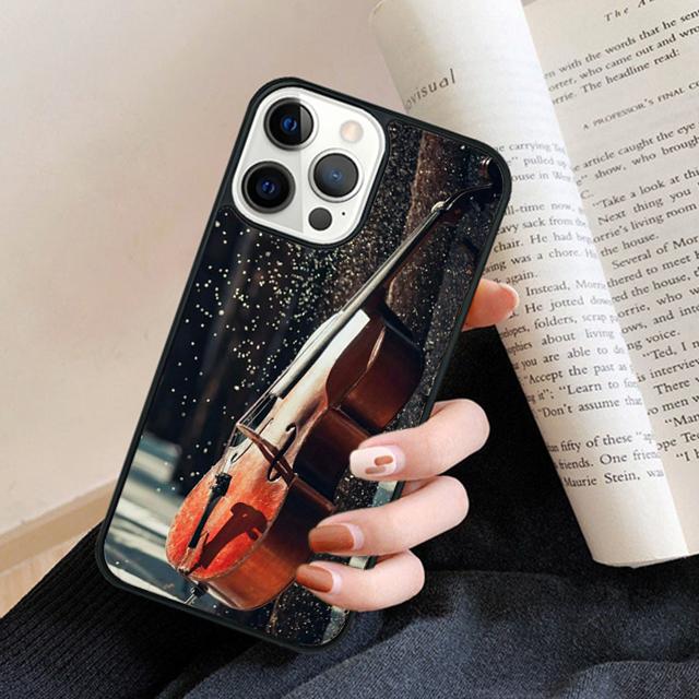 Musical Notes Violin Classical Phone Case Back Cover for iPhone 17 Air 16 15 14 13 11 12 Pro Max Plus Fundas