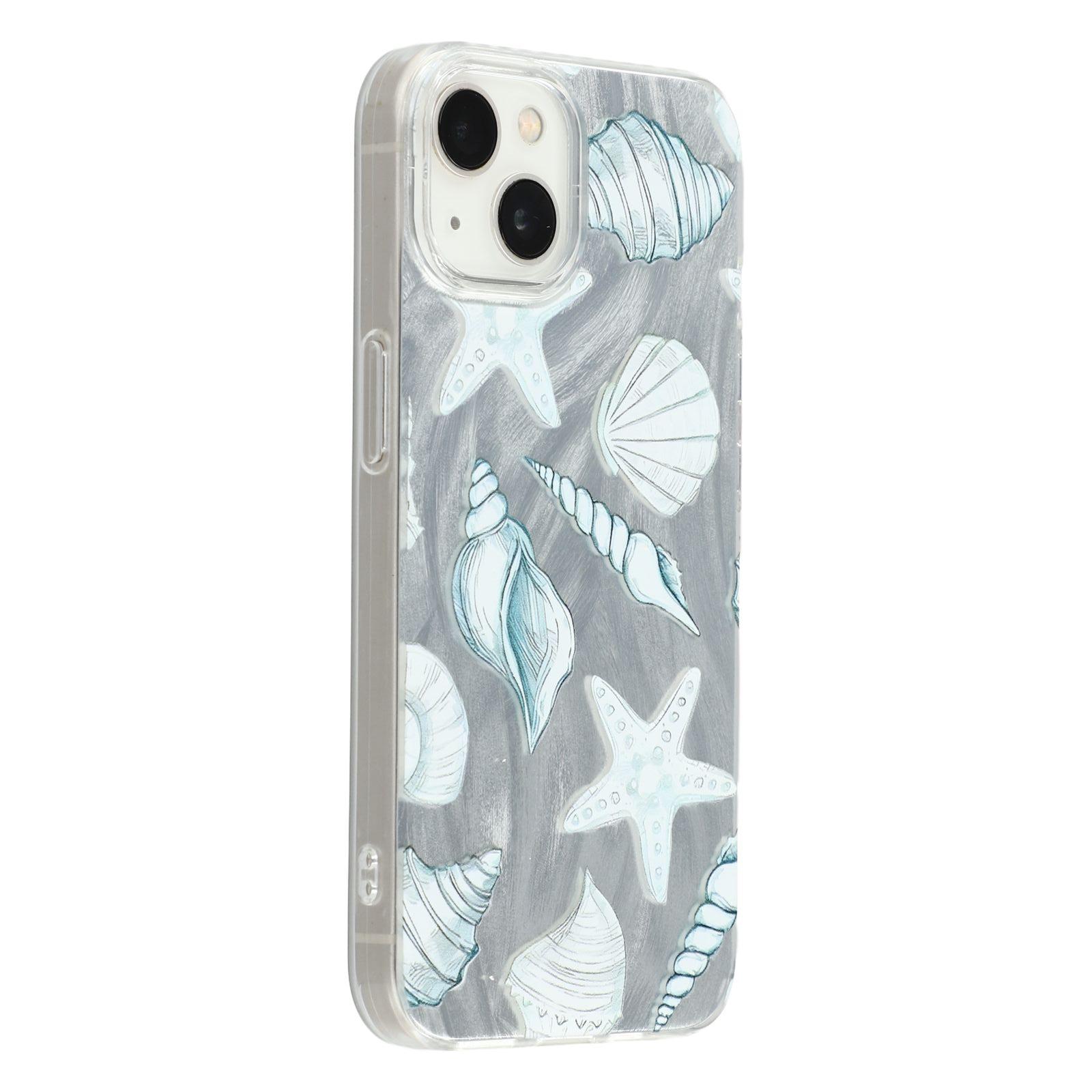 

For iPhone 13 Case Shell Pattern Airbag Shockproof PC+TPU Phone Back Cover A