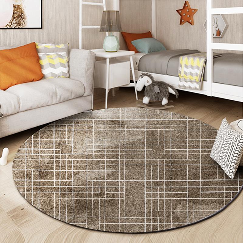 Nordischer Teppich Einfache Geometrie Wohnzimmer Couchtisch Teppich Schlafzimmer Bettseite Voll von Computer Schaukelstuhl Matte
