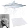25x25cm Rain Shower Head High Pressure Stainless Steel Rainfall Showerhead Square Rain ShowerHead Easy To Intall