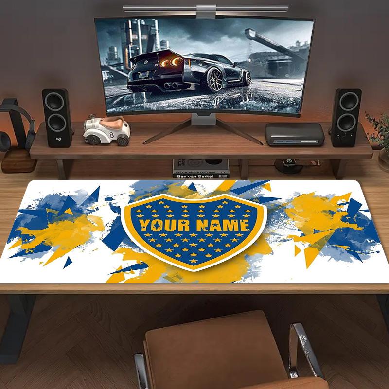 Boca Juniors Custom Name Large Size Mouse Pad Large Gaming Table Cushion Non-slip Laptop Tablet Big Mousepad XXL Mat Mini PC Playmat With Lock Edge