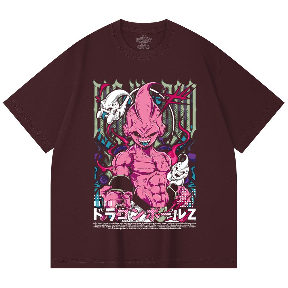 

230 Gsm 100% Cotton Dragon Ball V67 Majin Buu Print Unisex Heavy Cotton T Shirt 2XL