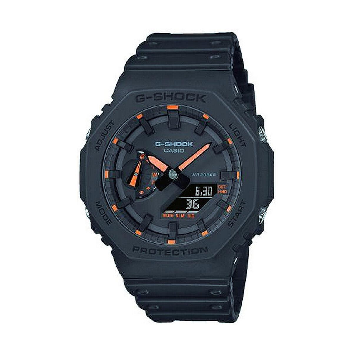 

Мужские часы Casio G-Shock OAK — NEON ORANGE INDEX, черный (Ø 45 мм) TU прозрачный